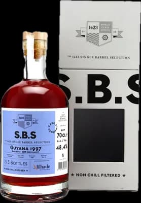Bouteille de spiritueux : Selected and bottled for Milhade de la marque S.B.S