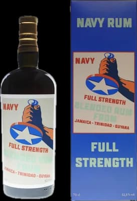 Bouteille de spiritueux : Navy Rum Full Strength Blended Rum de la marque Corman Collins