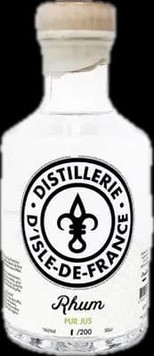Bouteille de spiritueux : Rhum Blanc Pur Jus de la marque Distillerie d'Isle de France