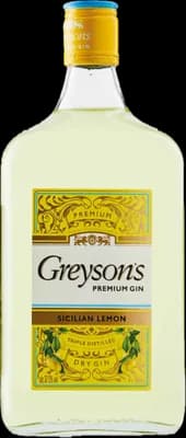 Bouteille de spiritueux : Premium Gin Sicilian Lemon de la marque Greyson's