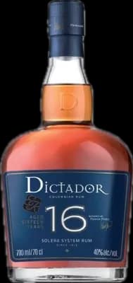 Bouteille de spiritueux : 16 Years Solera de la marque Dictador