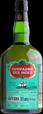 Bouteille de spiritueux : Guyana 21 Ans Cask Strength – Single Cask (Denmark Only) de la marque Compagnie des Indes