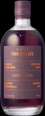 Bouteille de spiritueux : Barrel Aged Bloody Underhill Shiraz Gin de la marque Four Pillars