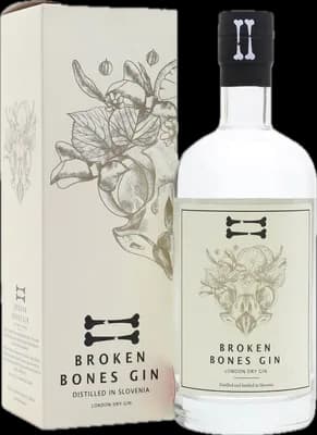 Bouteille de spiritueux : London Dry Gin de la marque Broken Bones