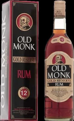 Bouteille de spiritueux : Gold Reserve Rum de la marque Old Monk