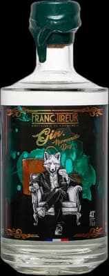 Bouteille de spiritueux : Gin Normandie Dry de la marque Franc-Tireur