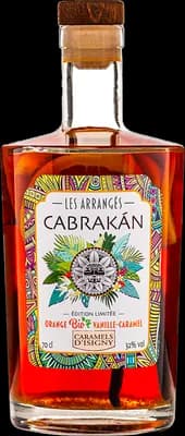 Bouteille de spiritueux : Orange Bio-Vanille Bourbon-Caramel brun d'Isigny de la marque Cabrakán