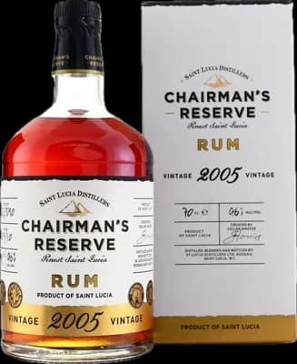 Bouteille de spiritueux : Chairman's Reserve Vintage de la marque Saint Lucia Distillers
