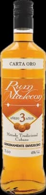 Bouteille de spiritueux : Carta Oro 3 Years de la marque Malecón