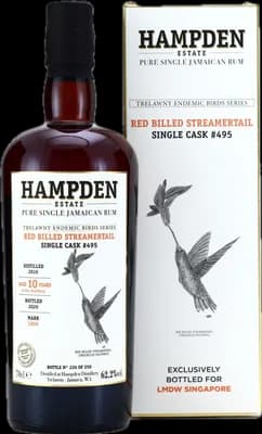 Bouteille de spiritueux : Trelawny Endemic Birds (Red Billed Streamertail) de la marque Hampden