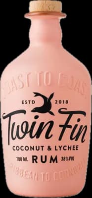 Bouteille de spiritueux : Coconut & Lychee Rum de la marque Twin Fin
