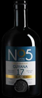 Bouteille de spiritueux : No5 Guyana 17 Years de la marque Ekte Rum