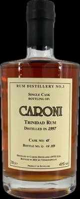 Bouteille de spiritueux : Trinidad Rum de la marque Caroni