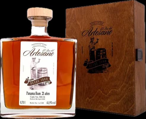 Bouteille de spiritueux : Panama Rum 21 Años de la marque El Ron del Artesano