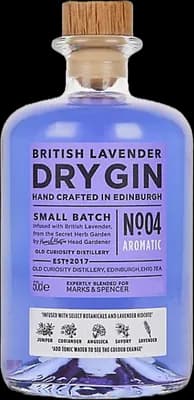 Bouteille de spiritueux : British Lavender Dry Gin - No. 04 Aromatic de la marque Marks & Spencer