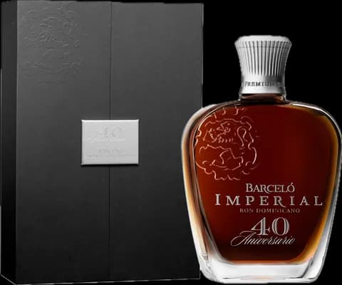 Bouteille de spiritueux : Imperial Premium Blend 40 anniversario de la marque Alcoholes Finos Dominicanos