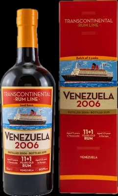 Bouteille de spiritueux : Venezuela 2006 de la marque Transcontinental Rum Line