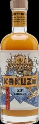 Bouteille de spiritueux : Gin Liqueur Yuzu de la marque Kakuzo