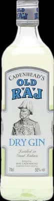 Bouteille de spiritueux : Dry Gin 55% de la marque Old Raj