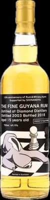 Bouteille de spiritueux : The Fine Guyana Rum de la marque Diamond