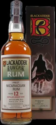 Bouteille de spiritueux : Raw Cask Rum de la marque Blackadder
