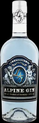 Bouteille de spiritueux : Alpine Gin de la marque Lebensstern