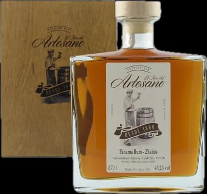 Bouteille de spiritueux : Panama Rum 23 Años de la marque El Ron del Artesano