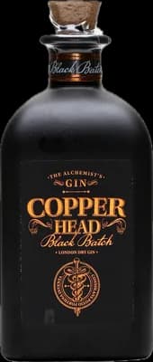 Bouteille de spiritueux : Black Batch London Dry Gin de la marque Copperhead