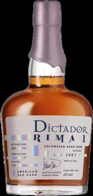 Bouteille de spiritueux : Rima I American Oak Cask 2001 de la marque Dictador