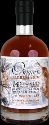 Bouteille de spiritueux : Florida Rum de la marque Origin R.
