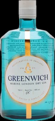 Bouteille de spiritueux : Marine London Dry Gin de la marque Greenwich