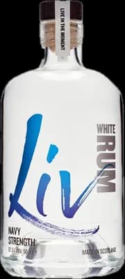 Bouteille de spiritueux : Navy Strength White Rum de la marque Liv