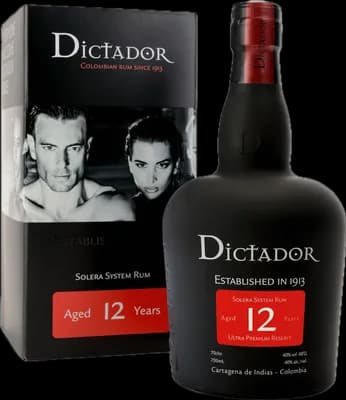 Bouteille de spiritueux : 12 Years Solera de la marque Dictador