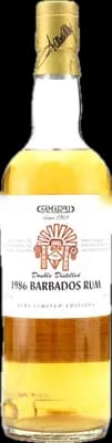 Bouteille de spiritueux : 1986 Barbados Rum Double Distilled de la marque Samaroli
