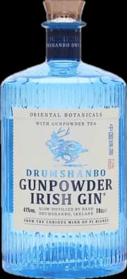 Bouteille de spiritueux : Drumshanbo  Irish Gin de la marque Gunpowder