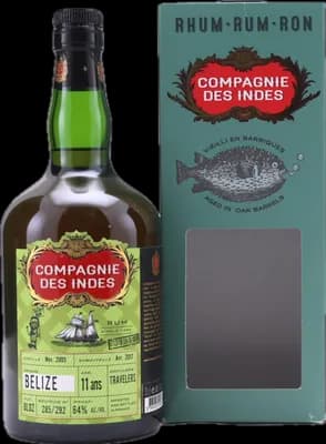 Bouteille de spiritueux : Belize (Bottled for Slik for Voksne) de la marque Compagnie des Indes