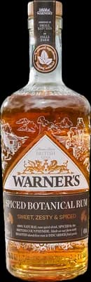 Bouteille de spiritueux : Spiced Botanical Rum de la marque Warner's
