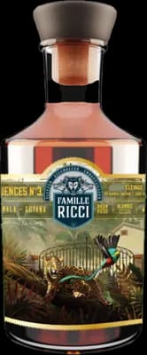 Bouteille de spiritueux : Rhum Influences N°3 de la marque Famille Ricci