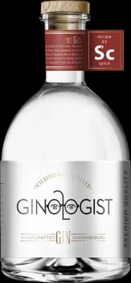 Bouteille de spiritueux : Spice Gin de la marque Ginologist