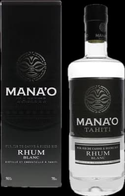 Bouteille de spiritueux : Tahiti Rhum Blanc de la marque Mana’o