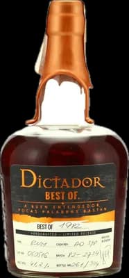 Bouteille de spiritueux : Best Of 1982 41,2% de la marque Dictador