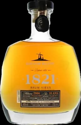Bouteille de spiritueux : 1821 Rhum Vieux 10 ans Millésime 2006 de la marque Habitation Bellevue