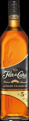 Bouteille de spiritueux : Añejo Clasico 5 Años (Old Black Label) de la marque Flor de Caña