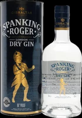 Bouteille de spiritueux : Export Strength London Dry Gin de la marque Spanking Roger