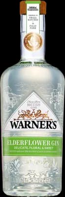 Bouteille de spiritueux : Elderflower Gin de la marque Warner's
