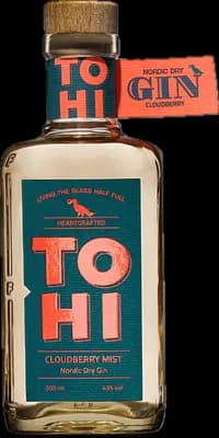 Bouteille de spiritueux : Cloudberry Mist Gin de la marque Tohi Gin