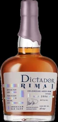 Bouteille de spiritueux : Rima I American Oak Cask 2006 de la marque Dictador