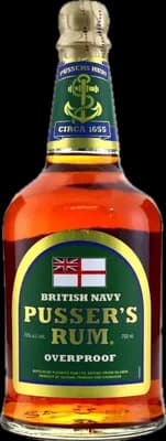 Bouteille de spiritueux : Overproof Green Label de la marque Pusser's