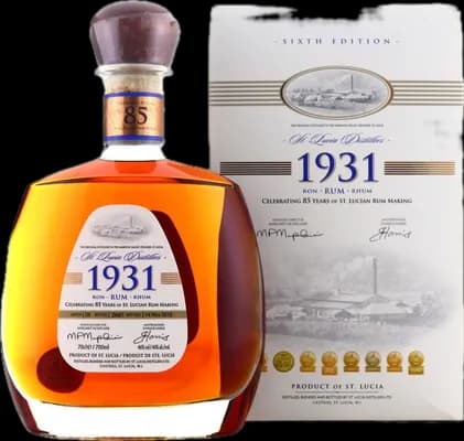 Bouteille de spiritueux : 1931 - 6th édition de la marque Saint Lucia Distillers