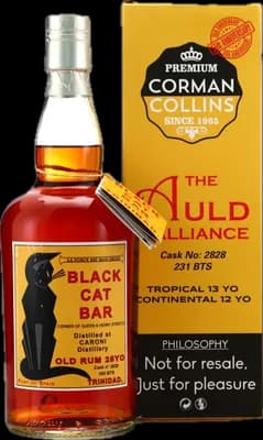 Bouteille de spiritueux : 25th anniversary Black Cat Bar de la marque Corman Collins
